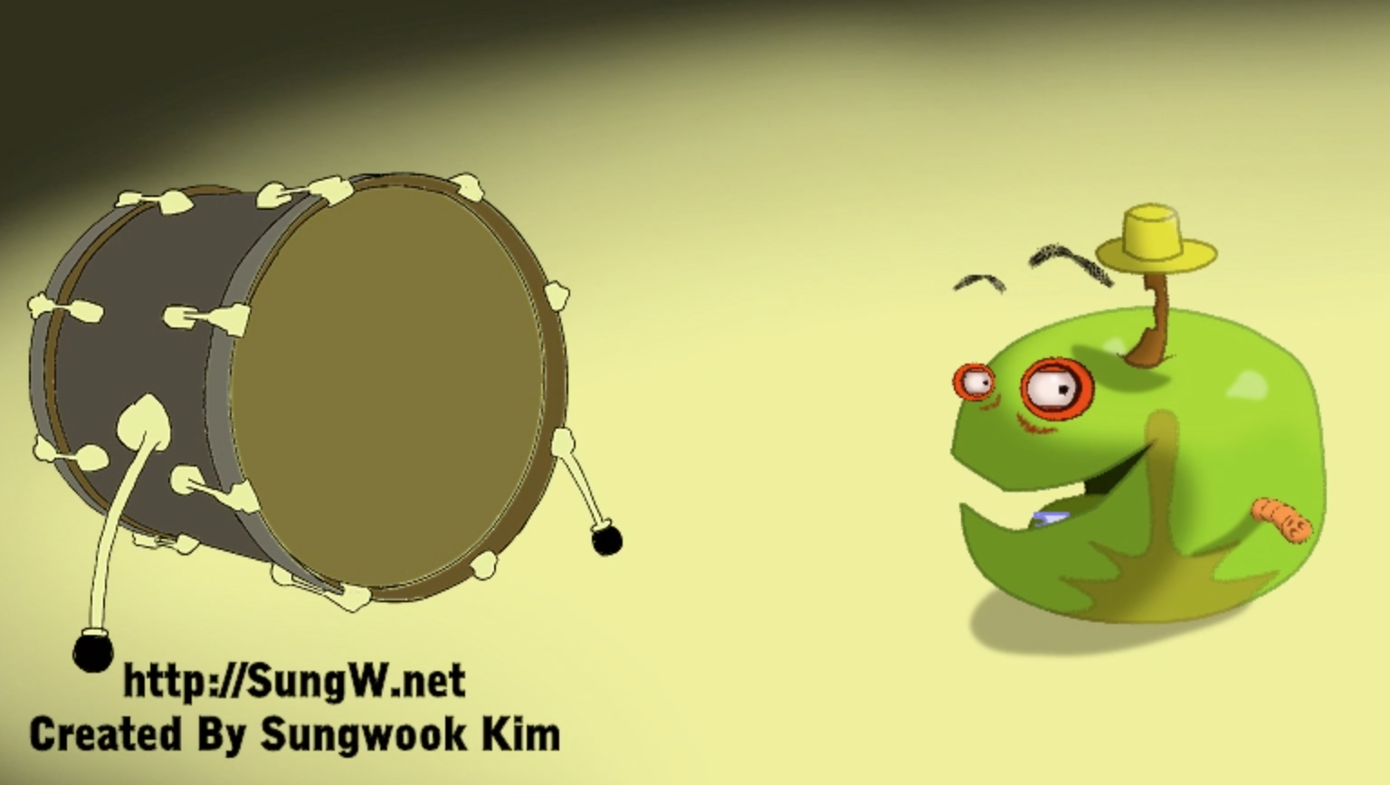 Making animation for a game: Testing of adding a background to the animation.